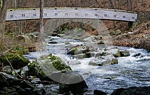 Humpback Footbridge over a Mountain Trout Stream - 2