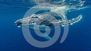 Humpback whale underwater