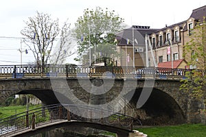 `Humpbacked bridge` in the city of Beregovo