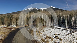 Humphrey`s Peak Road National Forest Arizona Southwest United States