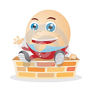 humpty dumpty laughing. Vector illustration decorative design