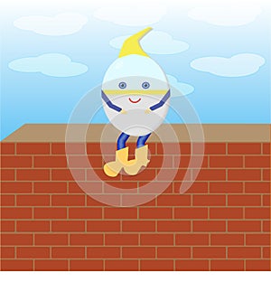 Humpty Dumpty is sitting on the wall