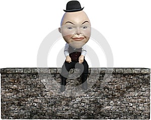 Humpty Dumpty, Wall, Isolated, Nursery Rhyme