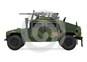 Humvee High Mobility Multipurpose Wheeled Vehicle Isolated photo