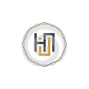 HUN Initial Letter Logo Design Element. logo Vector Template photo