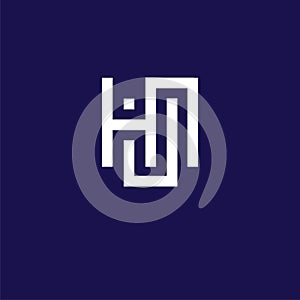 HUN Initial Letter Logo Design Element. logo Vector Template photo