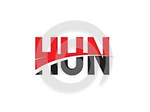 HUN Letter Initial Logo Design Vector Illustration photo