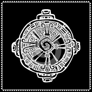 Hunab Ku. Mayan symbol. Vector illustration