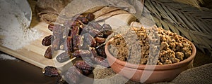 Hunaini, Saudi Arabian Traditional Sweets Made of Dates and Saj