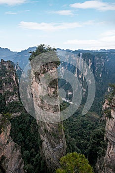 Hunan Zhangjiajie National Forest Park, the old house field `magic gathering` peaks