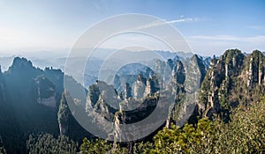 Hunan Zhangjiajie National Forest Park Yangjiajie Longquan Gap `Tianbo House`