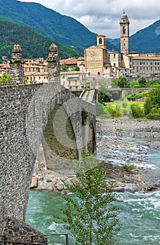 Hunchback Bridge. Bobbio. Emilia-Romagna. Italy.