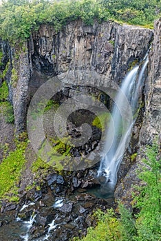 Hundafoss waterfall at Skaftafell national park on Iceland