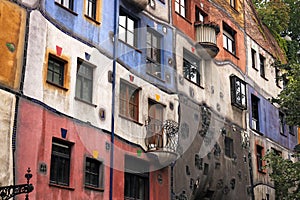 Hundertwasser Haus facade detail Vienna
