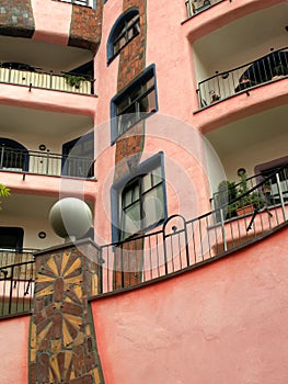 Hundertwasser house in Magdeburg, Germany.