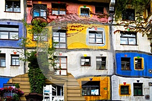 Hundertwasser house in Vienna photo