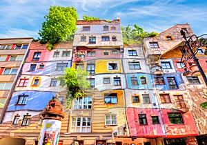 Hundertwasser house in Vienna, Austria