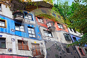 Hundertwasser House in Vienna, Austria.