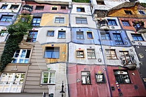 Hundertwasser House in Vienna, Austria photo