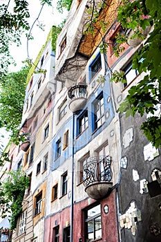 Hundertwasser House in Vienna, Austria photo
