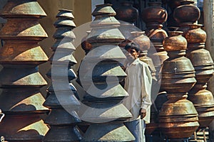 Hundi bazar utensils Market  Charminar Hyderabad Telangana