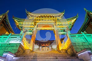 Hundred Chicken Temple in old town of shangrila ,China. photo