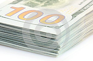 Hundred dollars bank notes background