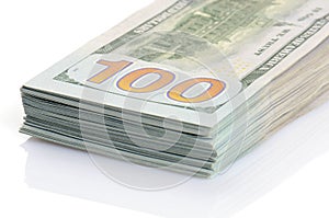 Hundred dollars bank notes background