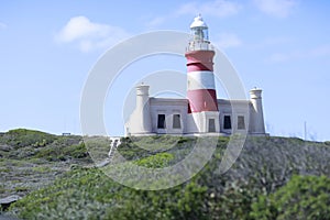 Cape Agulhas lighthouse at the Southern most tip of Africa