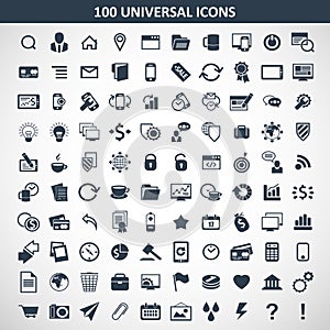 Hundred media icons