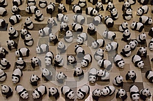 Hundred of Panda or Pandas on display to raise awareness