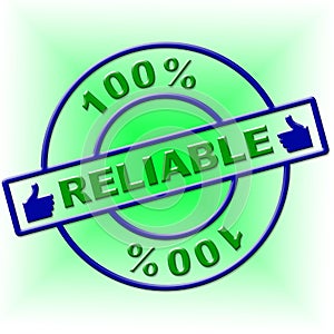 Hundred Percent Reliable Indicates Absolute Relying And Completely