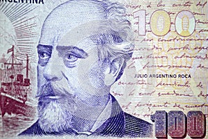 Hundred pesos argentina julio argentino roca photo