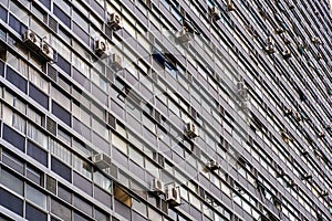 Hundreds of windows in sao paulo downtown