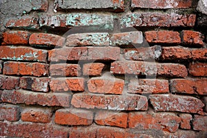 Hundreds of years old red brick walls are still intact and durable