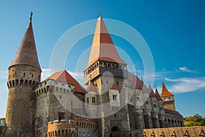 Hunedoara Castle, also known a Corvin Castle or Hunyadi Castle, is a Gothic-Renaissance castle in Hunedoara, Romania