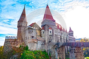 Hunedoara castle in Transylvania, Romania