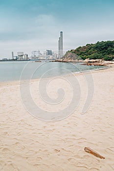 Hung Shing Ye Beach at Lamma island village in Hong Kong