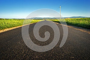 Hungarian countryside road