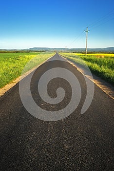 Hungarian countryside road