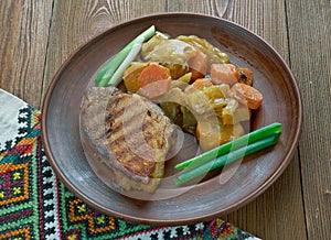 Hungarian dish of pork