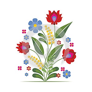 Hungarian Ethnic Folk Flower Design photo