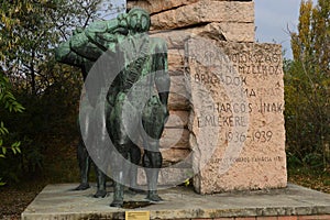 The Hungarian Fighters` in the Spanish International Brigades` Memorial at Memento Park Budapest Hungary