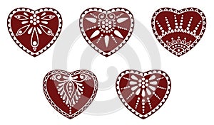 Hungarian folk heart ornament