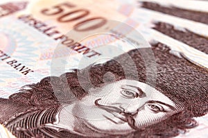 Hungarian forint close up