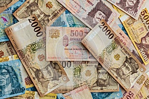 Hungarian forint. HUF banknotes