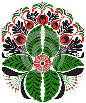 Hungarian furrier embroidery motif