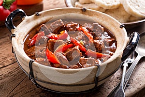 Hungarian Goulash with Bread Dumplings