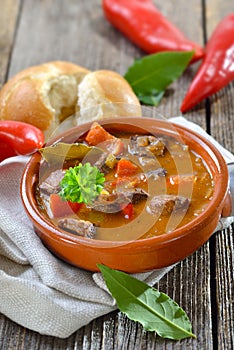 Hungarian goulash soup