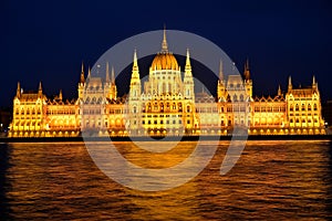 Hungarian House of Paliament at night